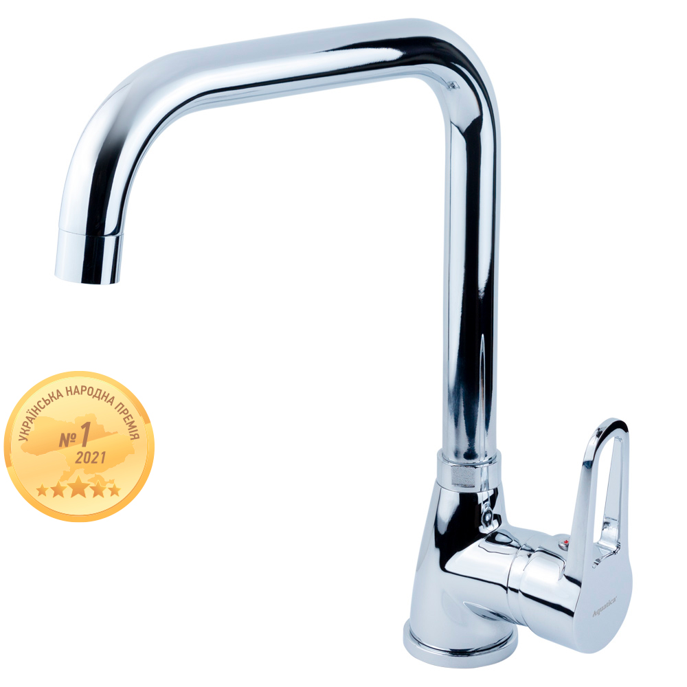 Смеситель Aquatica HL Ø35 для кухни Г-гусь на гайке HL-4B230C