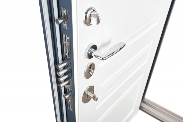 Двері вхідні Abwehr MG3 335 086Л (БТ + Б) моноблок Kale бетон антрацит / білий 2050х860 мм ліві