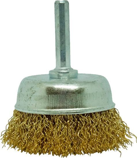 Щітка Чашка гофрована латунована 50 мм, 0.3 мм Зенит 36201050
