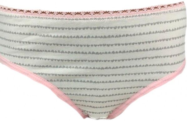 Трусики для девочек Bibo р.128 белый с розовым 11130 