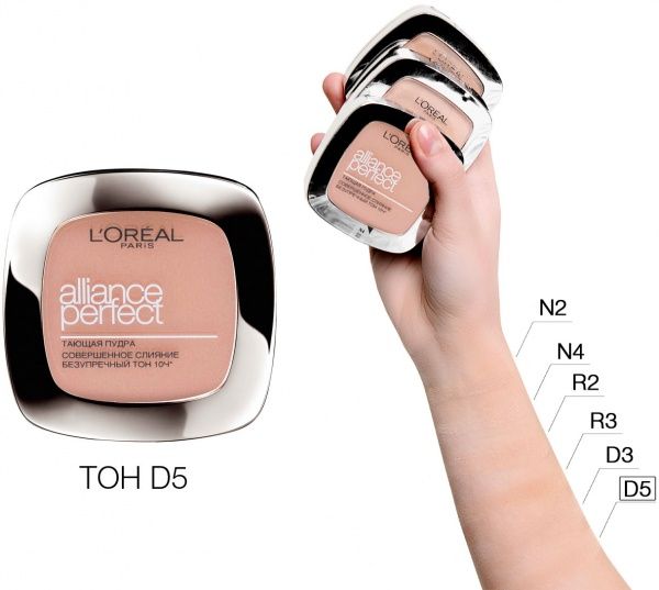 Пудра для лица L'Oreal Paris Alliance Perfect D5 9 г