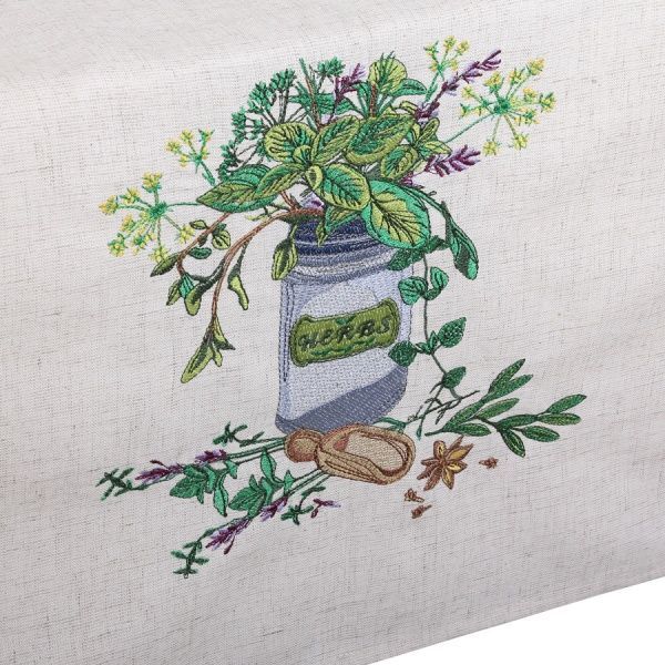 Скатерть «Прованськие травы» 1119-18/00 140x180 см льняной Эдельвика 