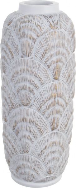 Ваза полирезиновая белая Лайт 18.5х18.5х44 см