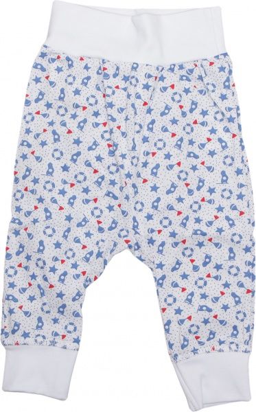 Ползунки детские Фламинго флаг р.74 белыйсиний 682-108-4 