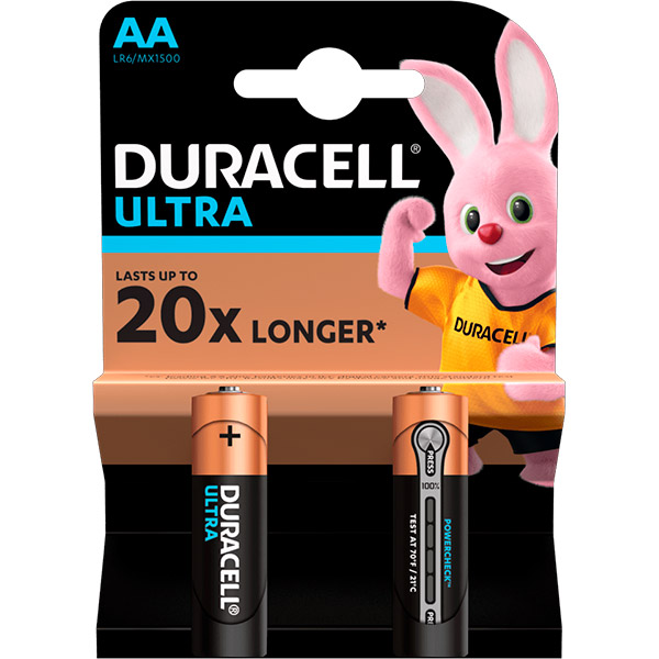 Батарейки Duracell Ultra MN1500 AA (LR6, 316) 2 шт. (5004803) 