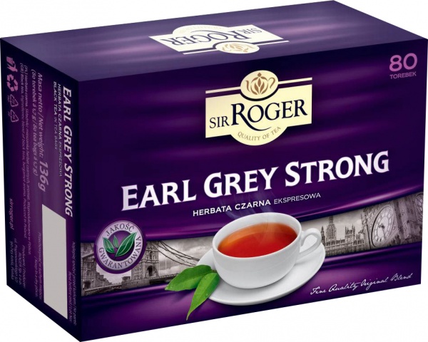 Чай черный Sir Roger Earl Grey Strong 80 шт. 136 г 