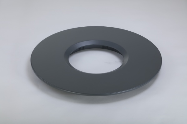 Горщик пластиковий Mondum Медітеранео 40x45x28 см (ніжки чорні) круглий 28 л сірий антрацит 