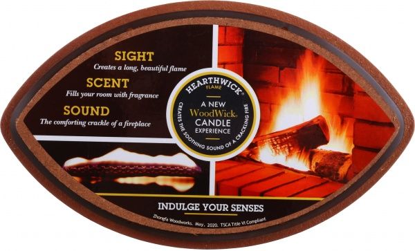 Свеча ароматическая Woodwick Ellipse Wood smoke 453г 