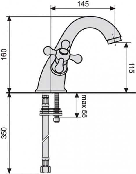 Змішувач для умивальника Emmevi Rubinetterie Deco BR12013 ТС