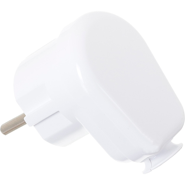 Электровилка угловая E.NEXT Uni-Schuko WT-16U 250В 16А пластик белый