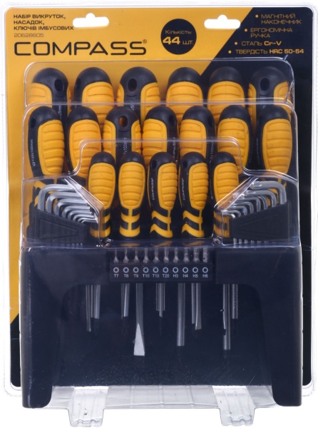 Набор отверток Compass CRV 44 шт EL-CP-44