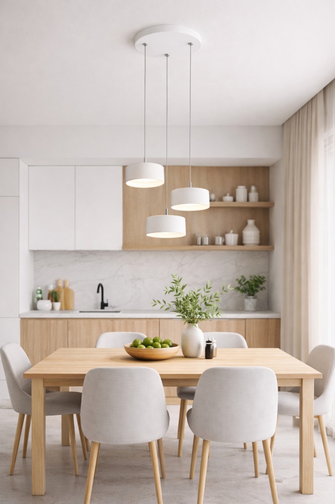 Люстра підвісна LIGHT SET DUSHA MS241-D3 3x12 Вт GX53 білий/молочний