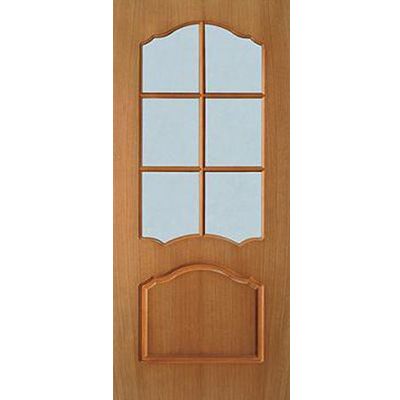 ДДверь межкомнатная ОМиС Каролина ПО 90 см дуб тонированный под стекло