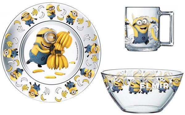 Набір дитячого посуду Minions 3 предмета ОСЗ