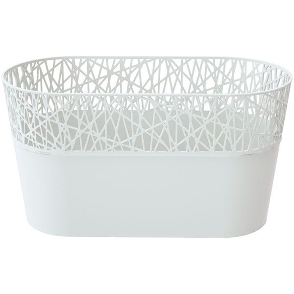 Кашпо пластикове Prosperplast City овальний 2,5л білий (78994-449) 