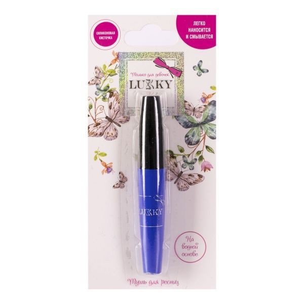Туш для ресниц Lukky с силиконовой кисточкой синяя Т16736