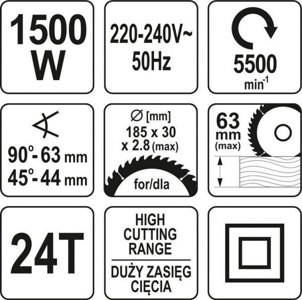 Пилка циркулярна YATO YT-82151