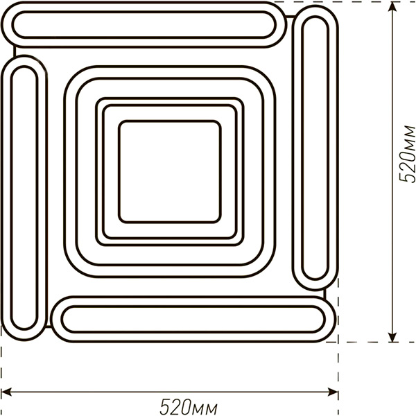 Люстра светодиодная Hopfen Dor RGB Tunnel с пультом ДУ 110 Вт белый 