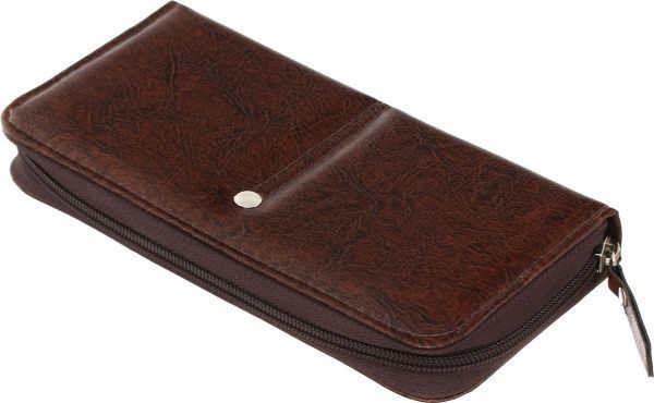 Кошелек женский на молнии коричневый 022002 