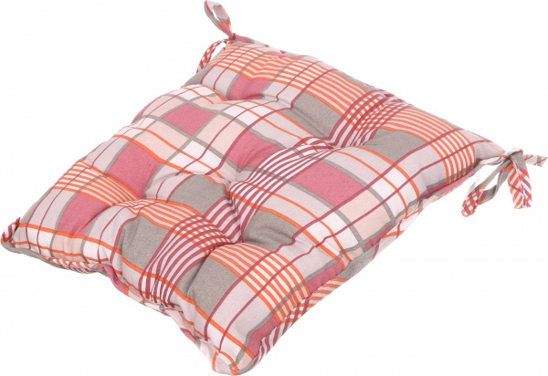 Подушка на стул Шато 40x40 см клетка розовая La Nuit