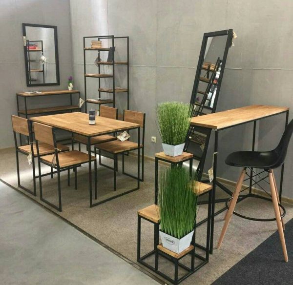 Стол обеденный Метал Арт Вива 28111 черный/дуб 