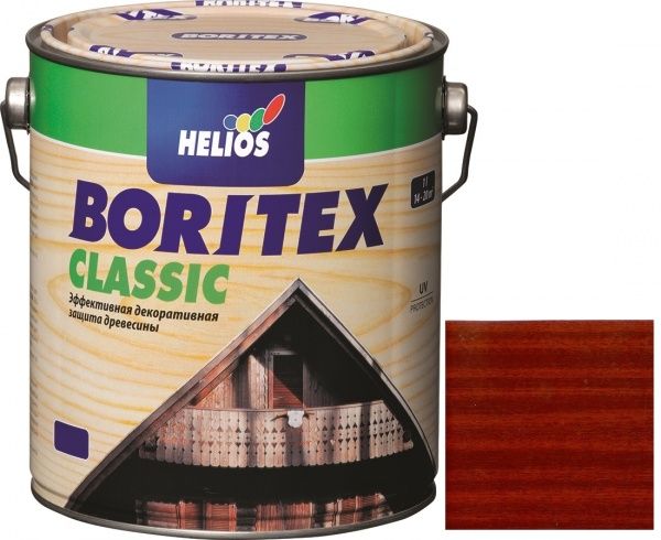 Лазур Helios Boritex Classic 7 махагон мат 0,75 л