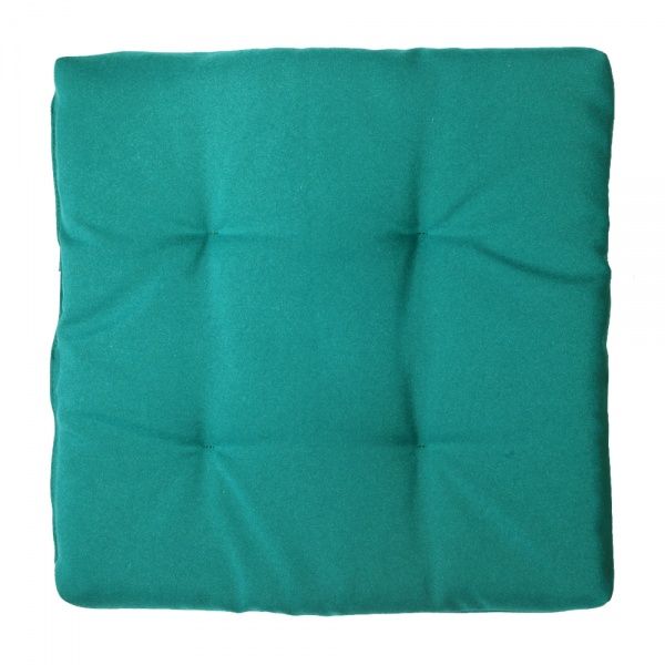 Подушка на стул Монблан стеганая 40х40х5 изумрудная