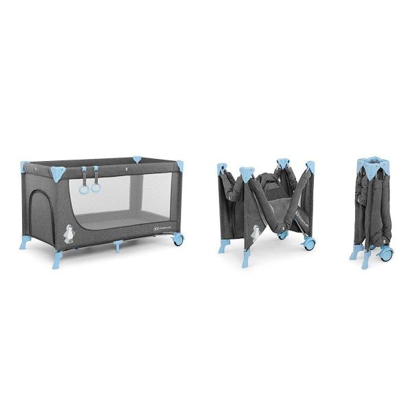 Манеж-кровать Kinderkraft с пеленатором Joy голубой KKLJOYBLU000AC