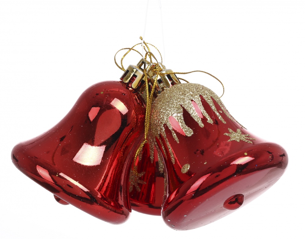 Набір підвісок 3 шт дзвіночок 3 кольори в асортименті 6 см EPI-