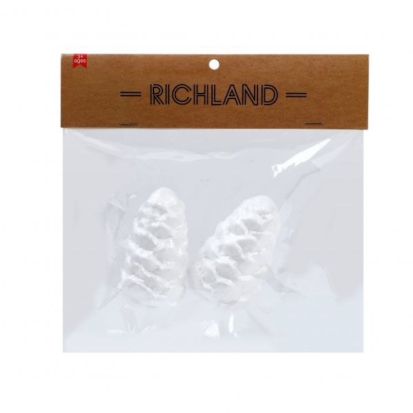 Декоративное изделие Шишка пенопластовая 10 см 2 комплектов Річ-Ленд