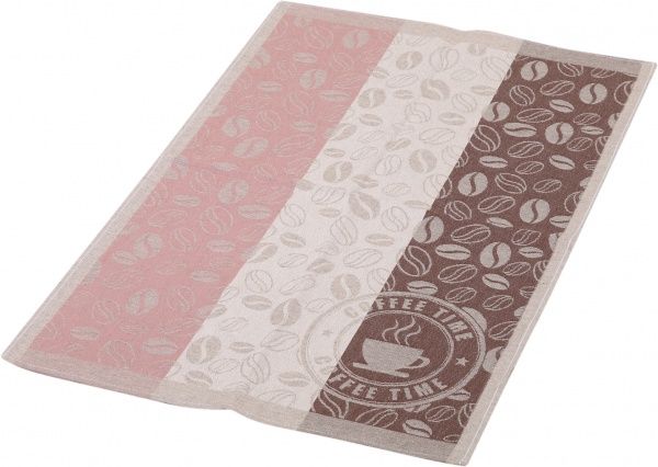 Рушник Кава-пауза 1 46x70 см Білоруський льон рожевий 