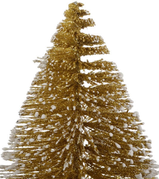 Елка декоративная настольная золотая 15x40 см