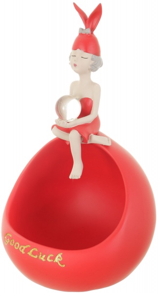 Статуетка Чаклунка 17х17,5х30 см червона