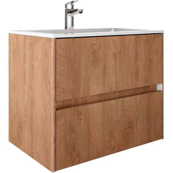 Тумба подвесная Water House Preference N2 70 МДФ распил дерева медовый под умыв.Амальфи 70