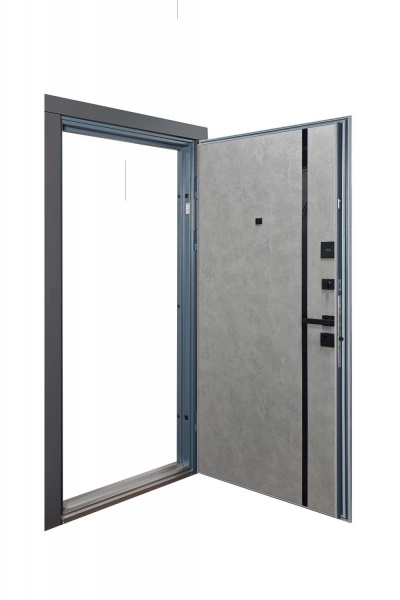 Двері вхідні Abwehr MG3 535 086Л (Бтантр+БС) /ЛКс+Ч ЛК(вн) бетон антрацит / бетон сірий 2050х860 мм ліві