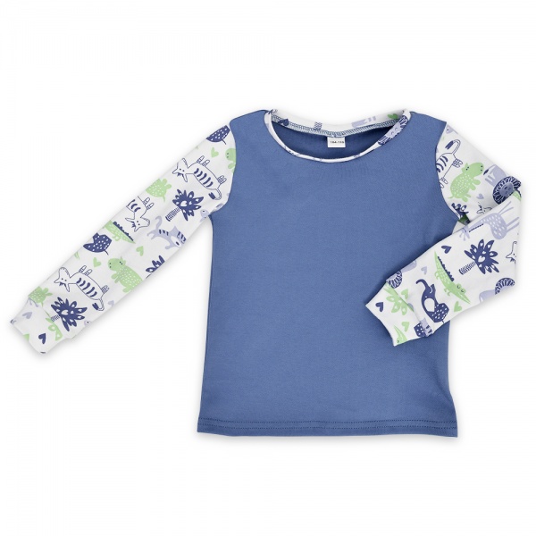 Піжама дитяча WP Merchandise Динозаври р.128–134 синій із малюнком FWPPJP3ZOO23BL134 