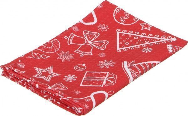 Полотенце вафельное Red 45x60 см Прованс бежевый с рисунком 