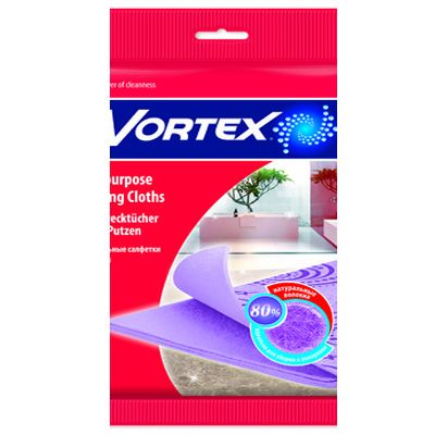 Салфетка универсальная Vortеx в ассортименте 38х38 см см 5 шт./уп.