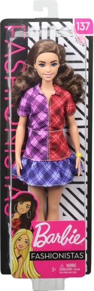 Кукла Barbie Модница в клетчатом платье