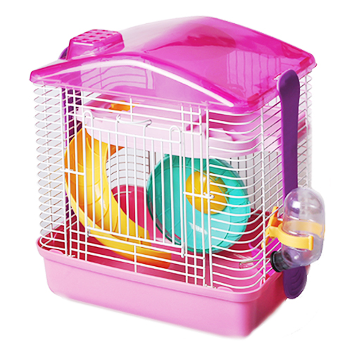 Клетка для грызунов AnimAll 28,5х19,5х27 см розовая Р679