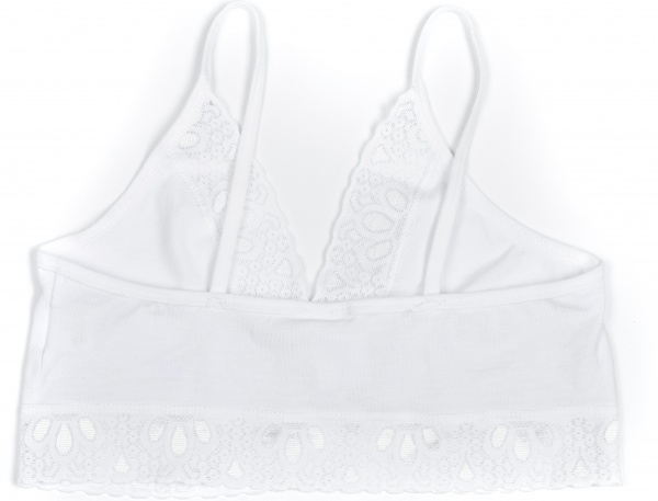 Топ Luna Kids с кружевом р.134-140 возраст от 9 лет белый MOR-2- 2019/білий з мереживом/