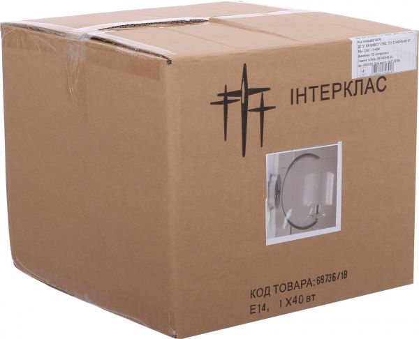 Бра Интеркласс НББ 01-ХХ-064 1x40 Вт E14 хром 68736/1B 