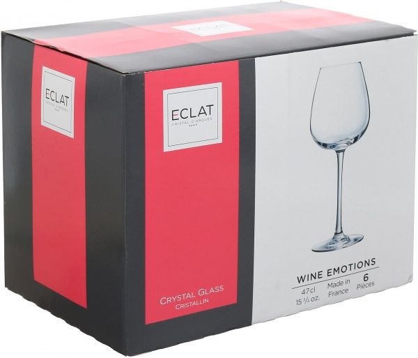 Набор бокалов для красного вина Wine Emotions 470 мл 6 шт. L7585 Eclat
