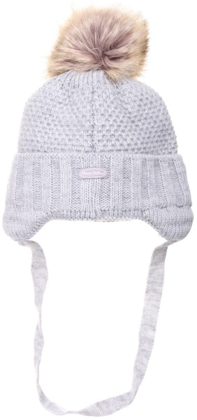Шапочка дитяча для дівчинки Kraft+ р.42-44 світло-сірий 2264 