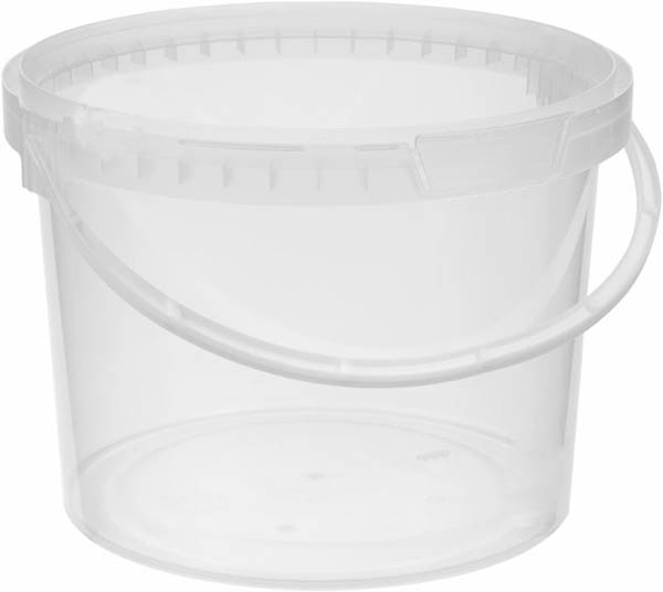 Відро без кришки Пласт-Бокс кругле з пластиковою ручкою (03LB/2) 3 л прозорий 