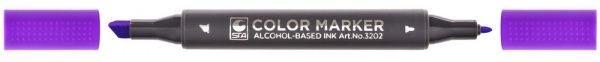 Маркер художественный STA 3202 двусторонний 0.7 / 1-7 мм STA3202-73 сине-фиолетовый 