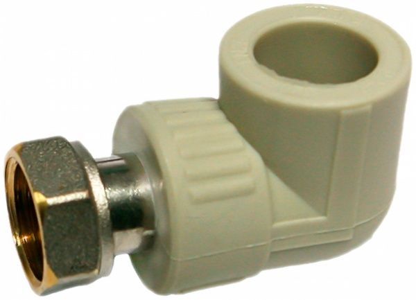 Угол с накидной гайкой внутренняя Сантехмонтаж ППР 20x1/2