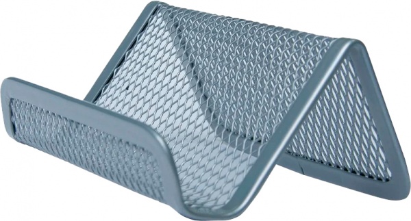 Підставка для візитівок 95x80x45 мм металева срібло BM.6225-24