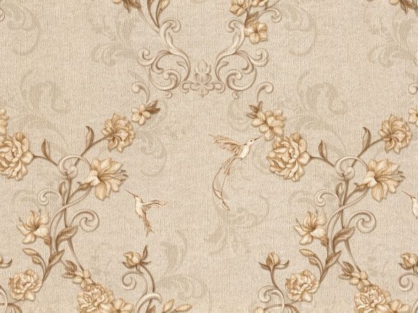 Шпалери вінілові гарячого тиснення Слов'янські шпалери Elegance collection Колібрі V324-01 1,06x10,05 м 
