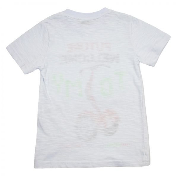 Футболка для мальчика ALG з мотоциклом 220622 р.116 белый 